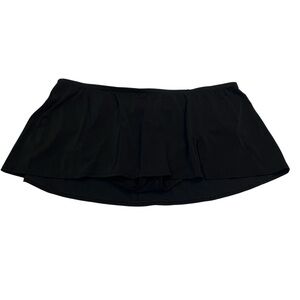 Swim by Cacique Black High Waist Swim Skirt Plus 24W Built-In Briefs Modest